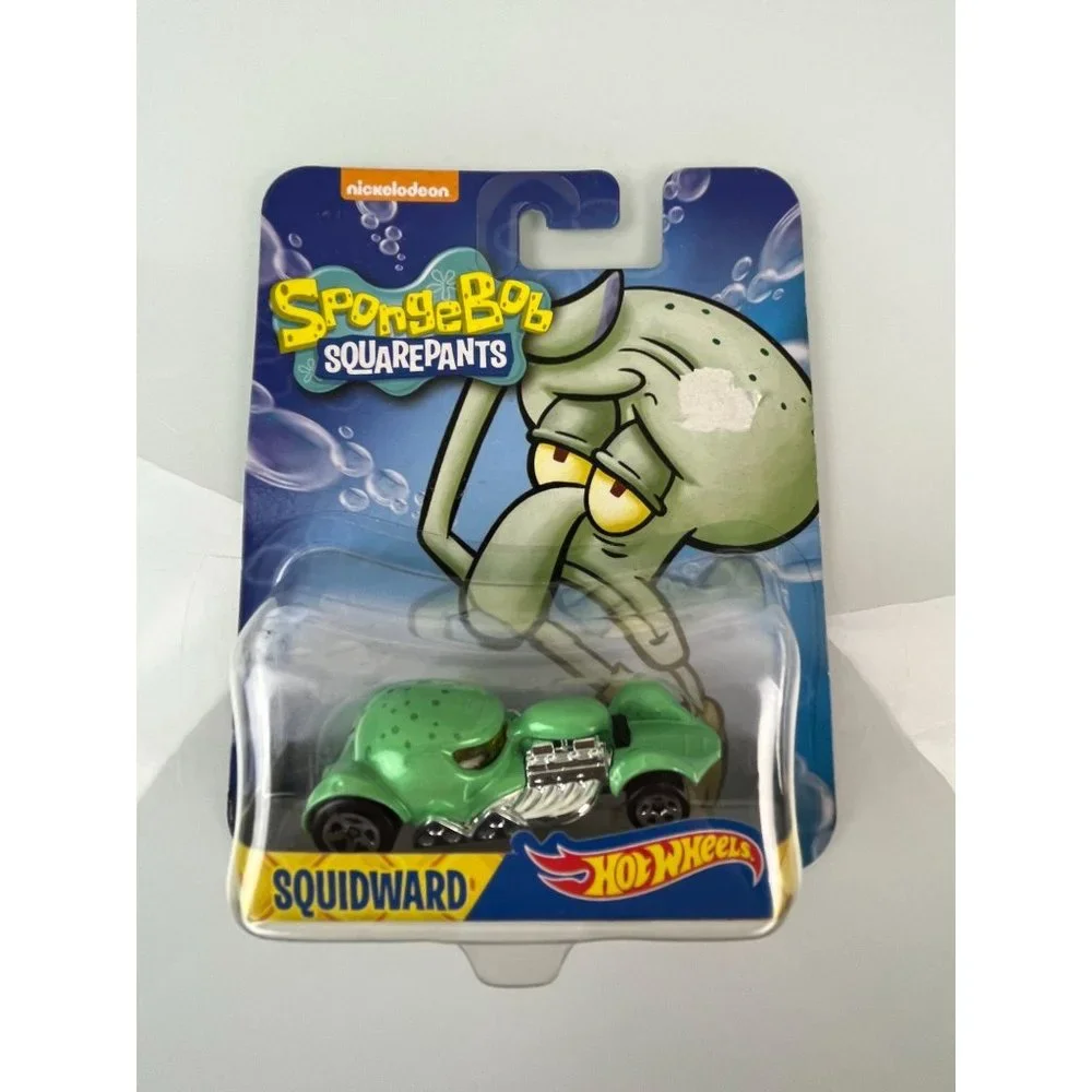 Set of 4, Spongebob Squarepants Hot Wheels Nickelodeon Cars, Patrick, Squidward,